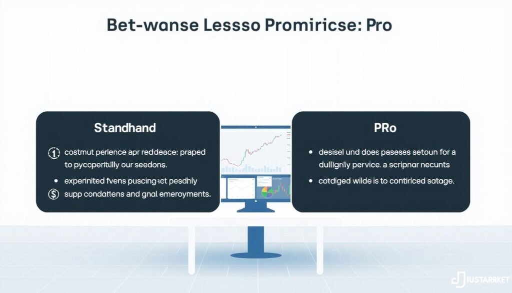 Perbedaan akun Standard dan Pro JustMarkets