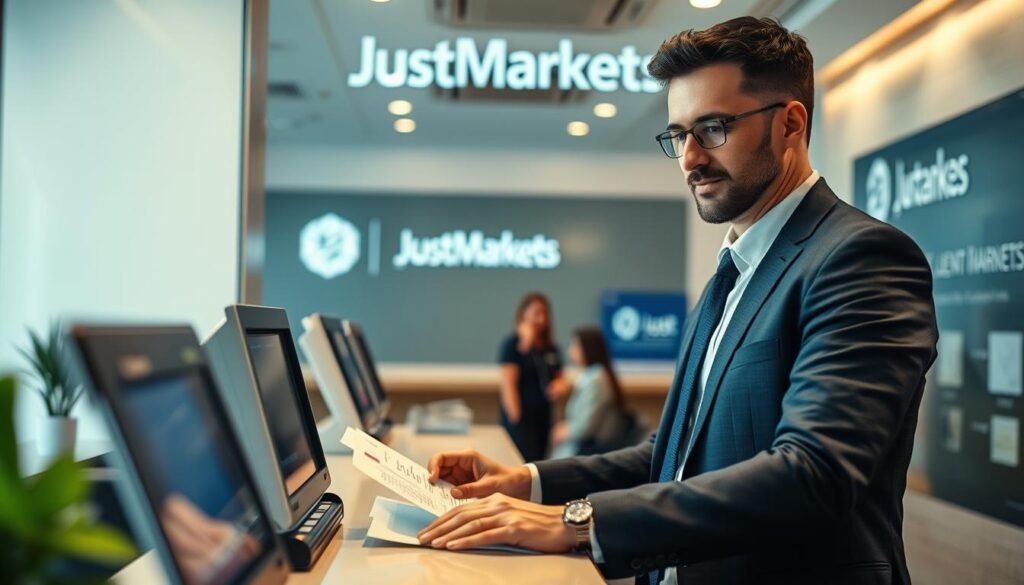 Withdrawal JustMarkets via bank lokal