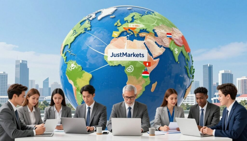 जस्टमार्केट ग्लोबल प्रेजेंस